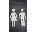 Piktogramy WC muži - ženy 1 Čierne plexisklo