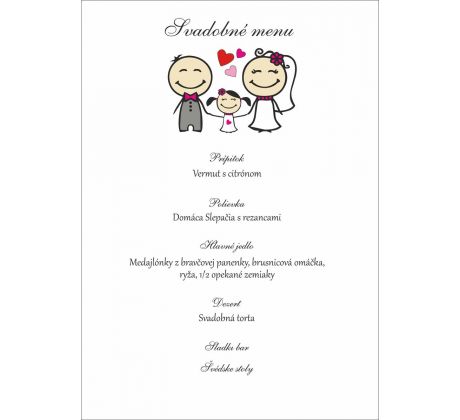 Svadobné menu - A4