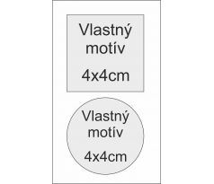 Vlastný motív - Nálepka (4x4cm)